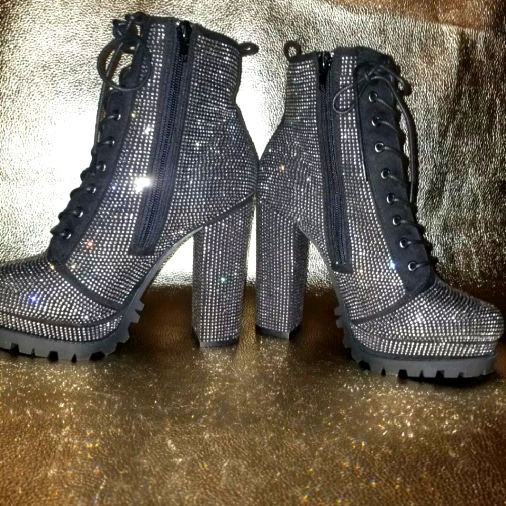 Beautiful Bling Ankle Boots